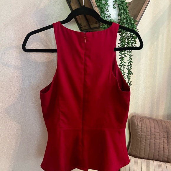 EUC Express Peplum Red Blouse Size Small - Picture 15 of 15